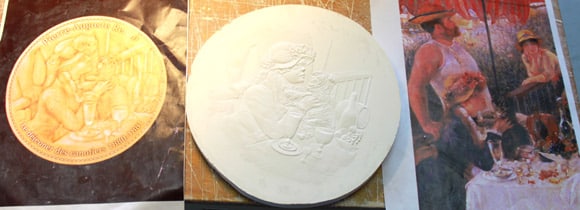 Dessin, maquette et moulage pour la médaille