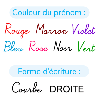 Couleur et forme d'écriture