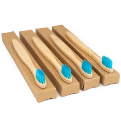 Lot de brosses à dent en bambou pour enfant