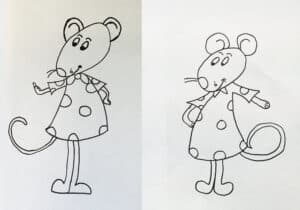 Petite Souris dessinée par un enfant