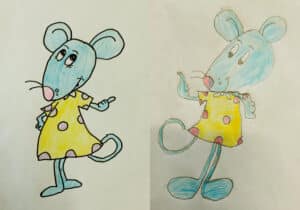 Dessin de souris par un enfant