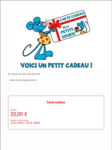 Carte cadeau pour enfant