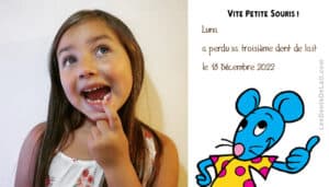 Enfant qui a perdu sa troisième dent de lait