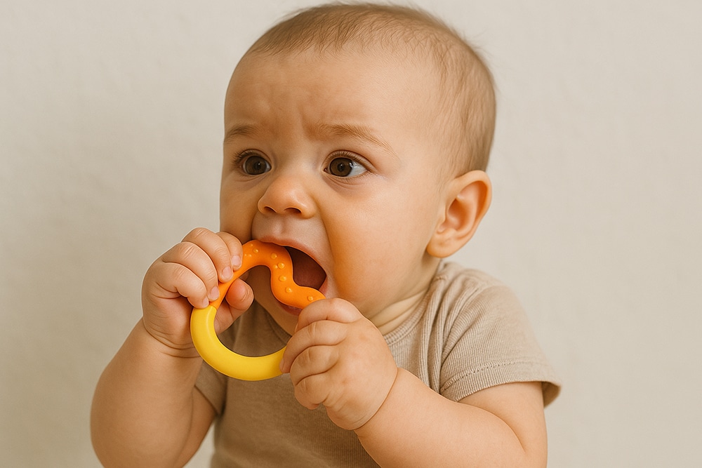 Bébé qui fait ses premières dents