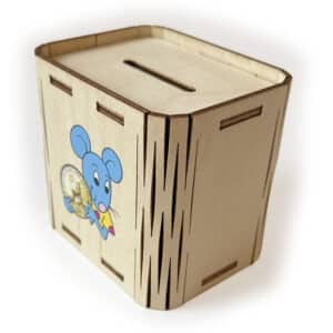 Jolie tirelire en bois