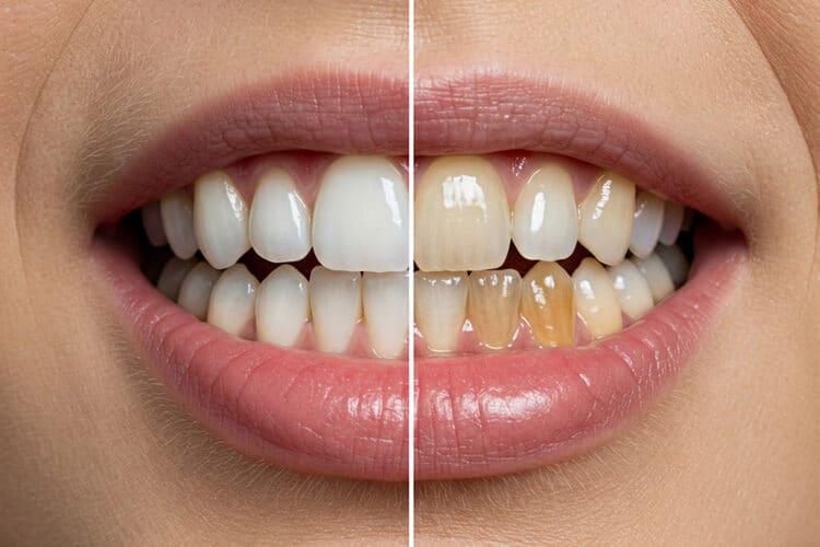 Dents usées chez un adulte