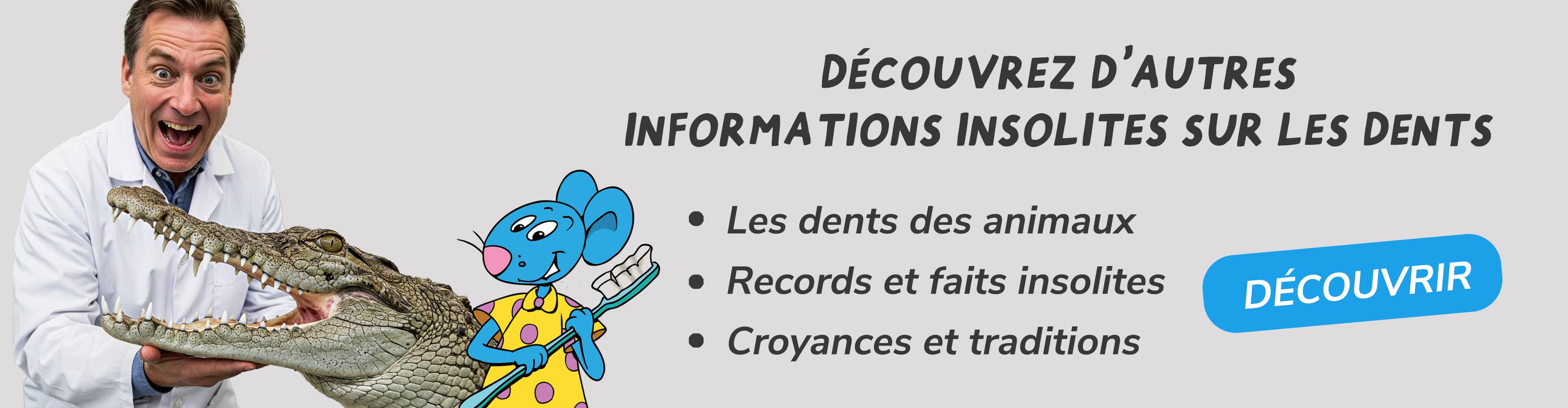 Des anecdotes et informations amusantes à propos des dents