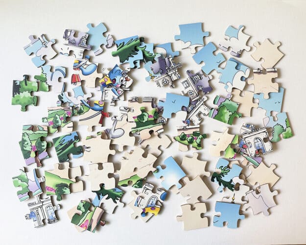 Pièces d'un puzzle en bois