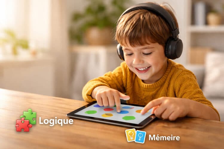 Jeu éducatif sur tablette numérique